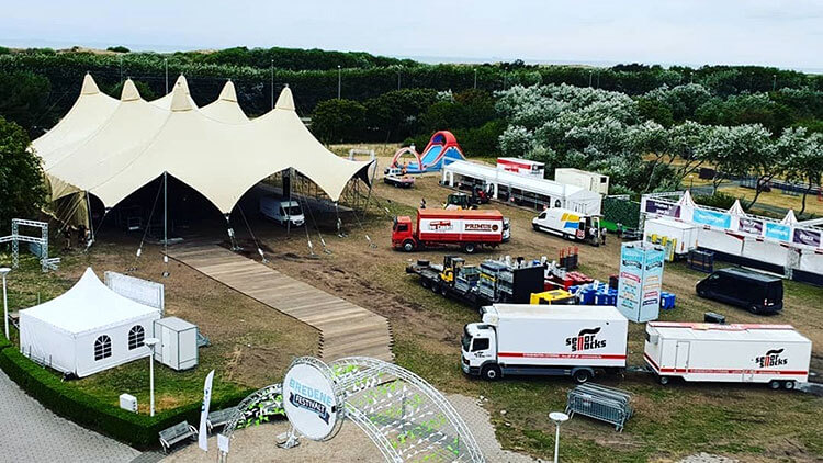 Opbouw Bredene Festival