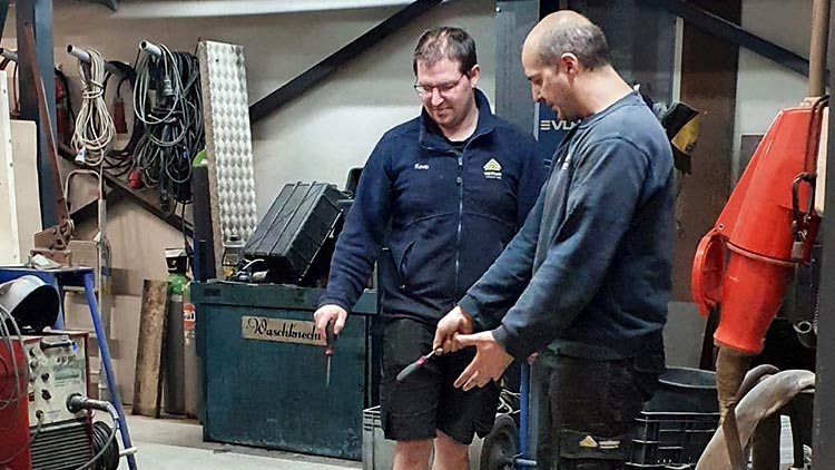 Jos werken werkplaats